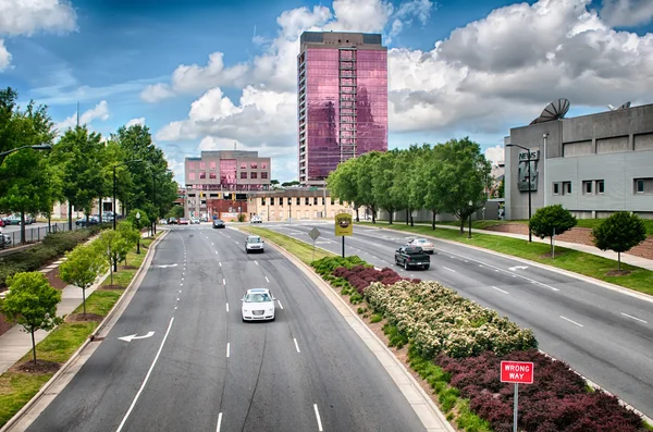 Stadens gator av charlotte north carolina — Stockfoto