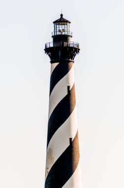 diagonale zwarte en witte strepen markeren de Kaap hatteras lighthou
