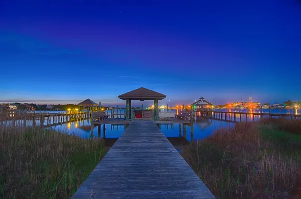 Ocracoke island at night scenery — Stock Photo, Image