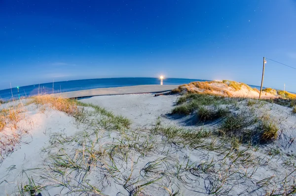 Ocracoke eiland bij nacht landschap — Stockfoto