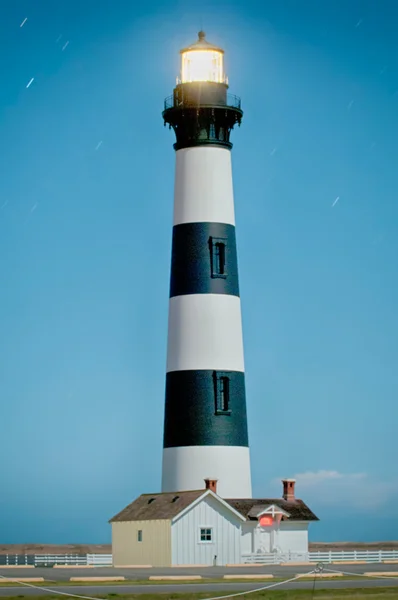 Bodie wyspa latarni morskiej cape hatteras obx Karoliny — Zdjęcie stockowe