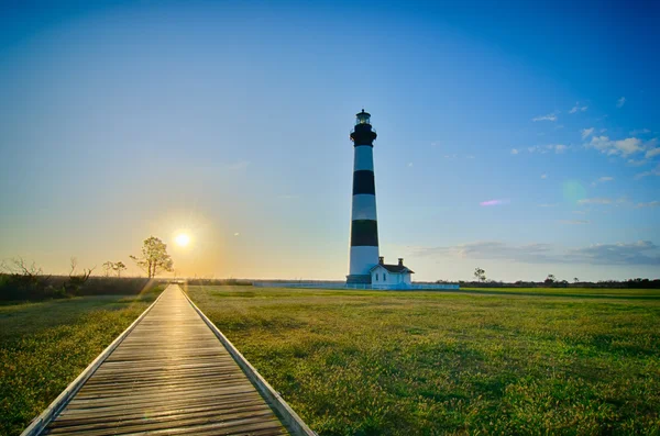 Bodie wyspa latarni morskiej cape hatteras obx Karoliny — Zdjęcie stockowe