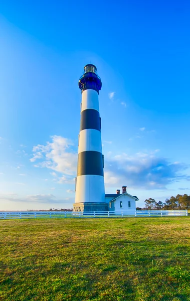 Bodie wyspa latarni morskiej cape hatteras obx Karoliny — Zdjęcie stockowe