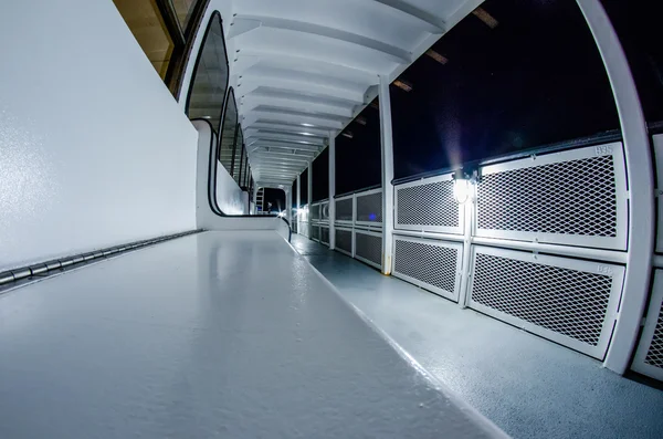 On ferry boat ship at night time — Stock Photo, Image