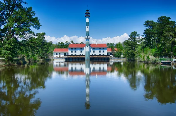 マッタムスケート湖灯台ノースカロライナ州 — ストック写真