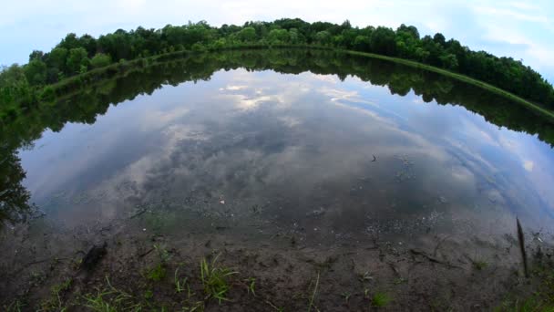 En un lago remoto antes del atardecer — Vídeos de Stock