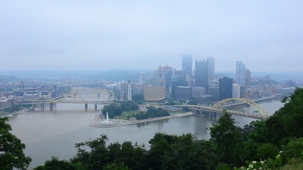 Pittsburgh skyline — Stock Video