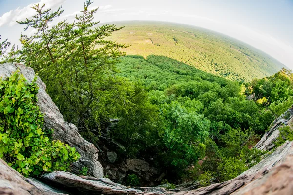 Krásná krajina letecké pohledy z crowders hory u plyn — Stock fotografie