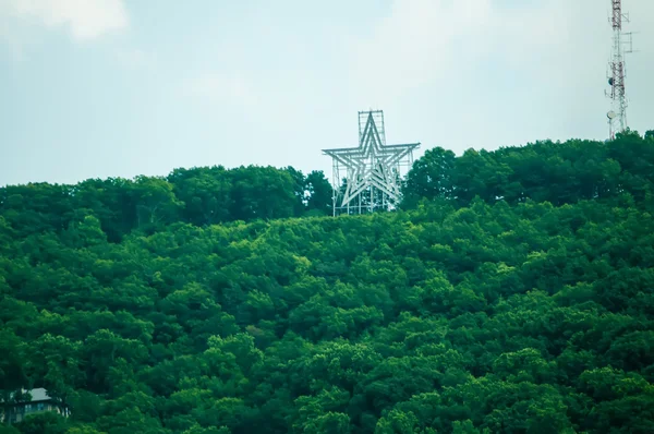 Großer stern einer sternstadt roanoke virginia — Stockfoto