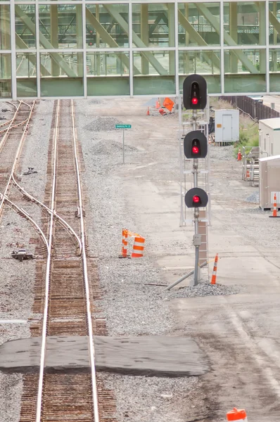 Fullständig ram av järnvägsspåren — Stockfoto