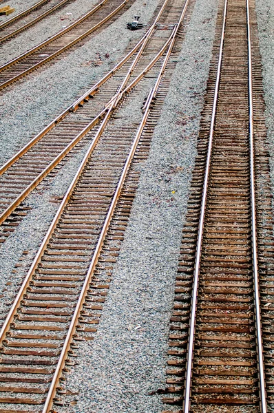 Fullständig ram av järnvägsspåren — Stockfoto