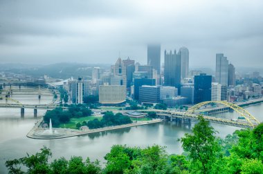 Pittsburgh, pennsylvania - city, Amerika Birleşik Devletleri. Skyline wi