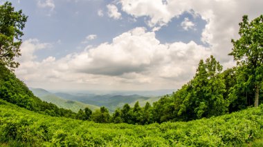 Batı Virginia'da blue ridge parkway boyunca bakış