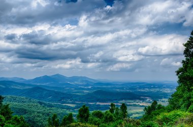 Batı Virginia'da blue ridge parkway boyunca bakış
