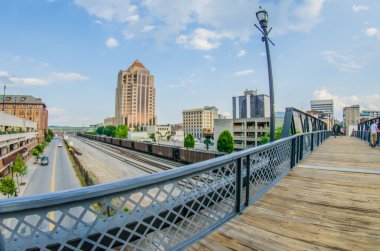 Roanoke virginia şehir manzarası dağa vadide