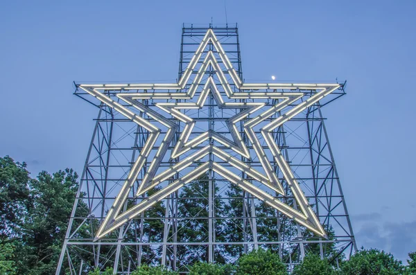 Gran estrella de una ciudad estrella roanoke virginia — Foto de Stock