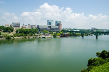 Views of Knoxville Tennessee downtown on sunny day clipart