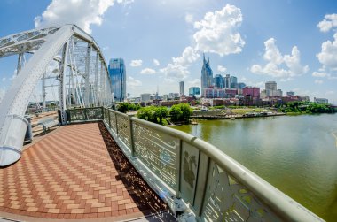 Nashville, Tennessee downtown skyline and streets clipart