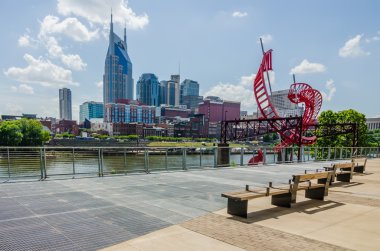 Nashville, Tennessee downtown skyline and streets clipart