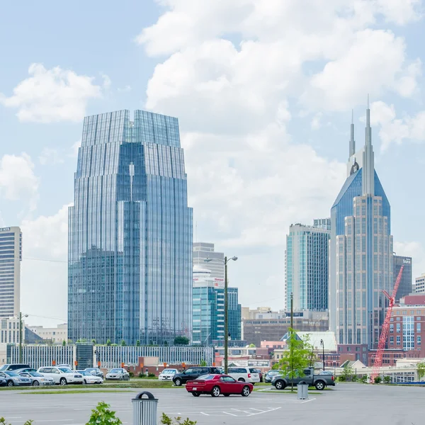 Nashville, Tennessee skyline centro da cidade e ruas — Fotografia de Stock