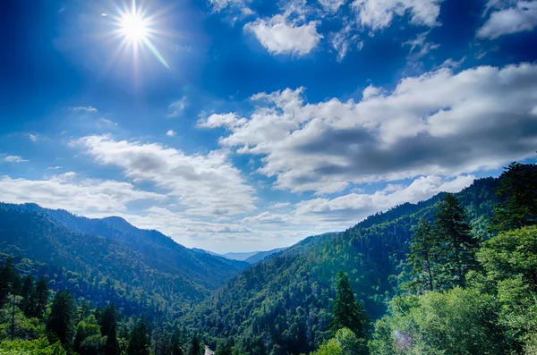 Great Smoky Mountains National Park on north carolina tennessee — Stock Photo, Image