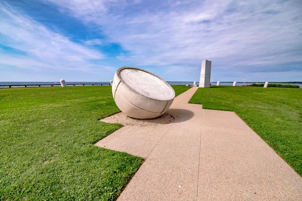 罗得岛新港 葡萄牙发现纪念碑 — 图库照片