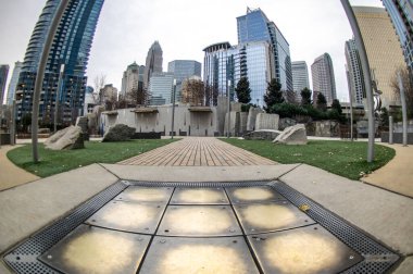 Charlotte North Carolina 'nın çevresindeki sokak manzaraları