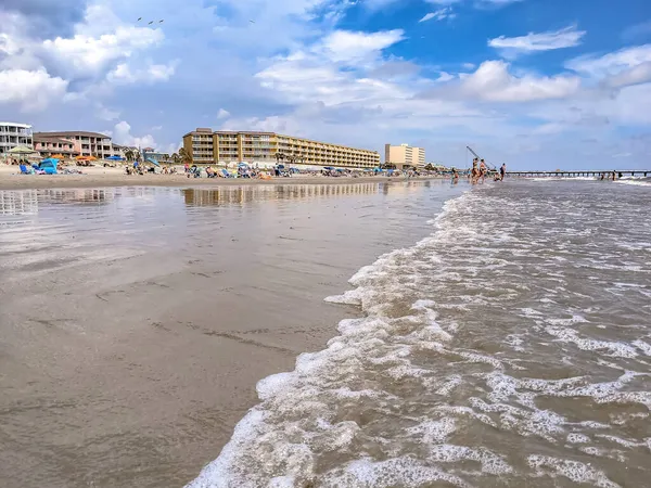 Karolina Południowa Charleston Plaży Szaleństwa Ocean Atlantycki — Zdjęcie stockowe