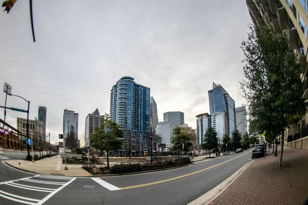 Street Scene Körül Charlotte Észak Karolina — Stock Fotó