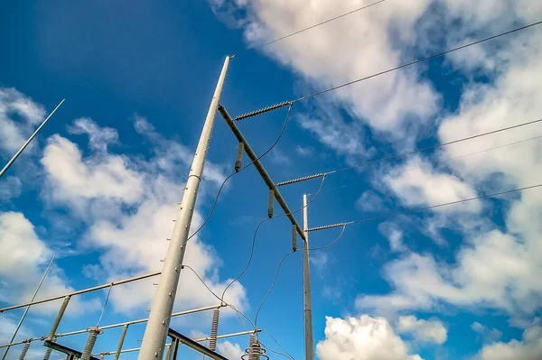 Electric High Voltage Power Substation — Stock Photo, Image