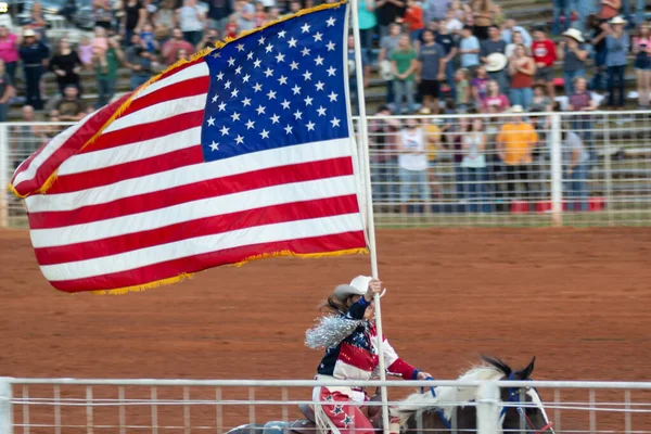 Cowboy Rodeo Mästerskapet Kvällen — Stockfoto