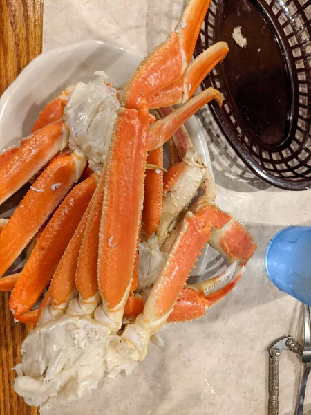 King Snow Crab Legs Ready Eat Closeup — Stock Photo, Image