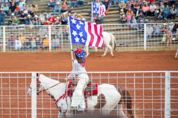 Cowboy Campionato Rodeo Sera — Foto Stock