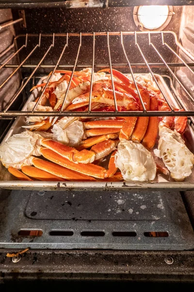 Fresh Delicious Snow Crab Legs Prepared Oven — Stock Photo, Image