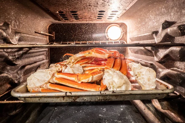 fresh and delicious snow crab legs prepared in the oven