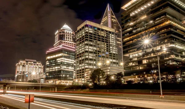 Centro Charlotte Carolina Norte Eua Sunrise — Fotografia de Stock