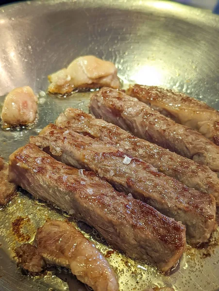 Carne Res Wagyu Searng Para Aperitivo —  Fotos de Stock