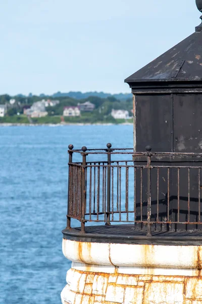 Latarnia Morska Wzgórze Zamek Newport Rhode Island — Zdjęcie stockowe