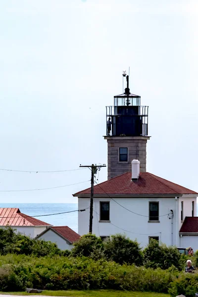 Beavertail Lighthouse Conacicut Island Jamestown Rhode Island — Stock Photo, Image