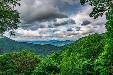 Maggie Valley Kuzey Carolina 'daki hava manzarası.