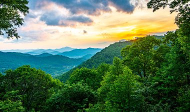 Maggie Valley Kuzey Carolina 'daki güzel doğa manzarası.