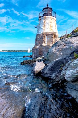 Castle Hill Deniz Feneri, Newport, Rhode Island Manzarası