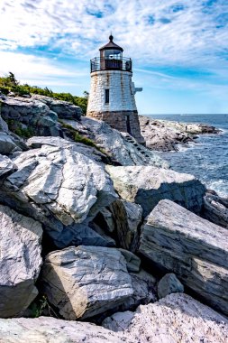 Castle Hill Deniz Feneri, Newport, Rhode Island Manzarası