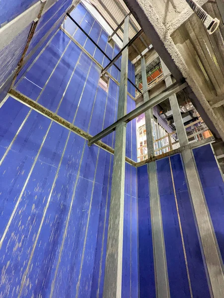 Dentro Andares Elevador Shat Durante Construção — Fotografia de Stock