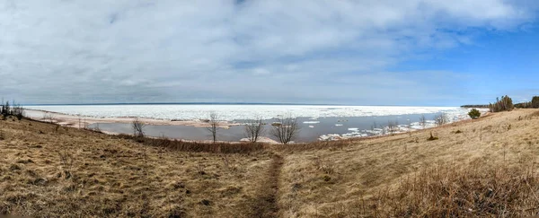 Ledové Pobřeží Jezeře Superior Wisconsinu — Stock fotografie