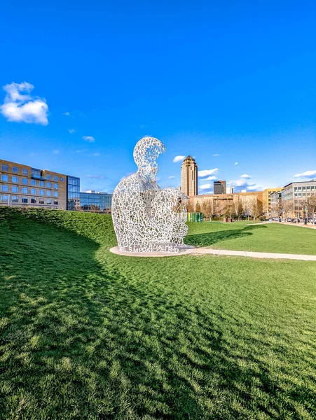 Natursköna Vyer Runt Des Moines Iowa Stad Centrum — Stockfoto