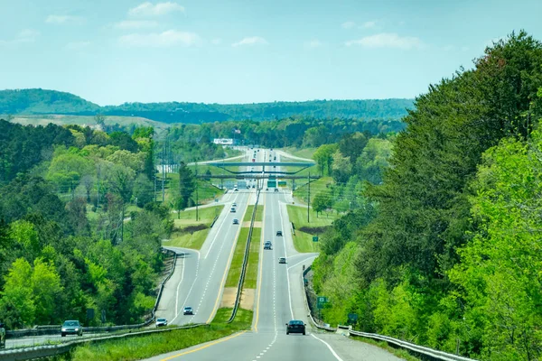 Autoestrada Viagens Trhough Montanha Serras Carolina Sul — Fotografia de Stock