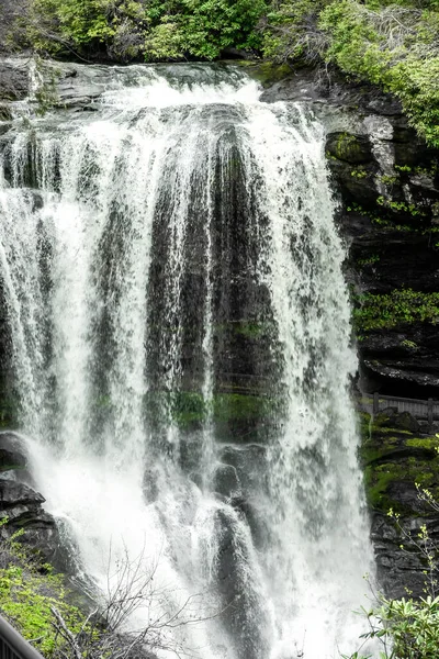 Trockene Wasserfälle Ist Ein Malerischer Fuß Wasserfall Hochland Nördlich Carolina — Stockfoto