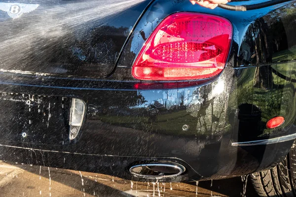 Auto Detailer Lavage Luxe Voiture Haut Gamme — Photo