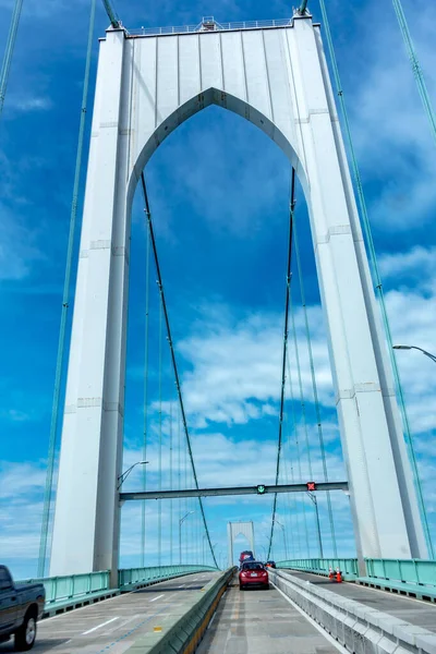 Die Claiborne Pell Bridge Zählt Den Längsten Hängebrücken Der Welt — Stockfoto